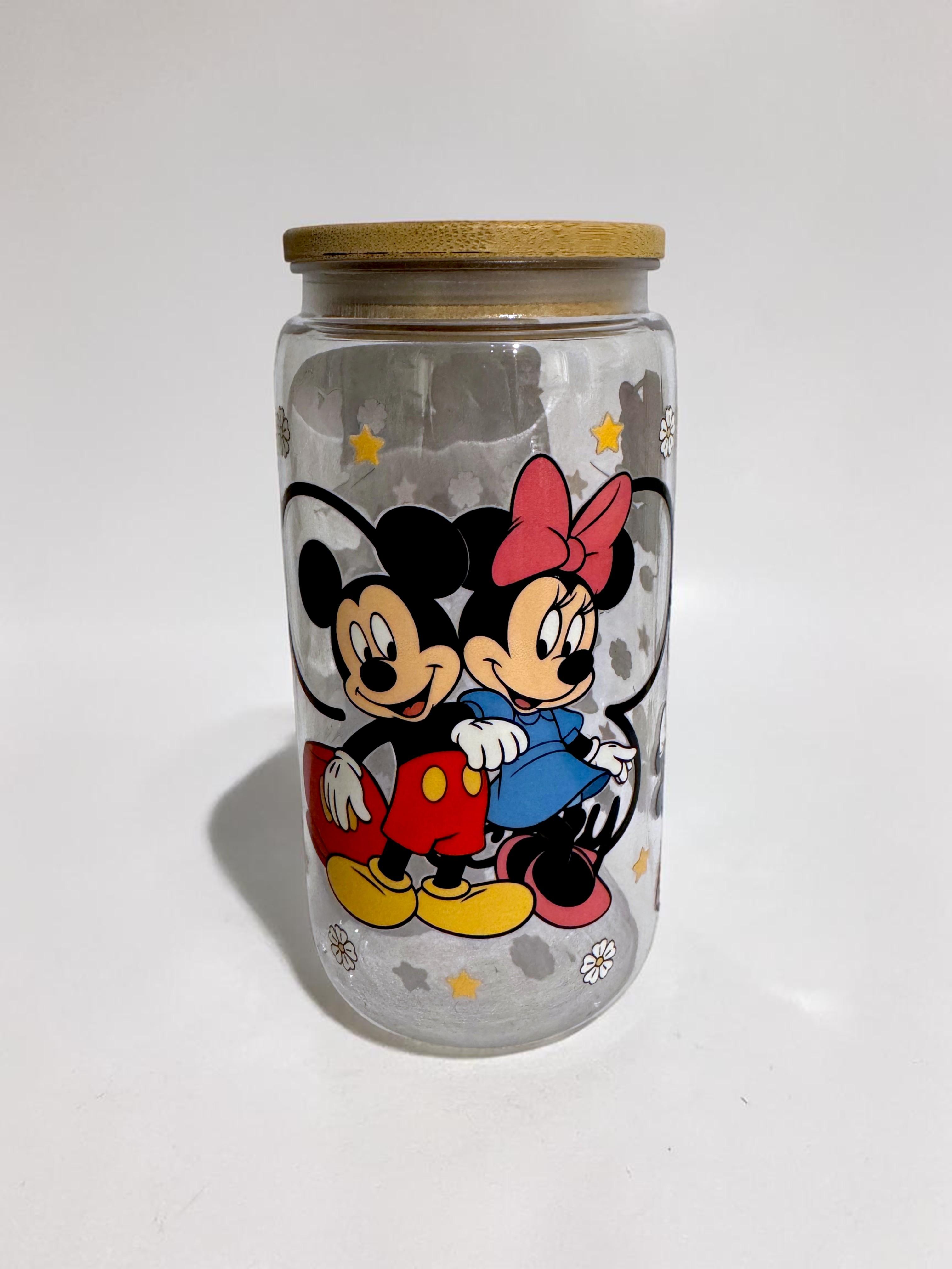 Hardplast glass Mikke og Minnie mus